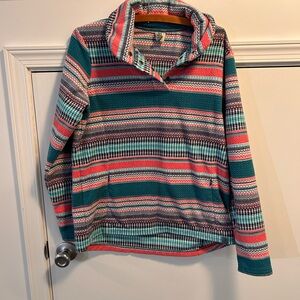 Butter Fleece Womens Multicolor Pullover Sweatshirt Size M Ski Fair Isle Comfy